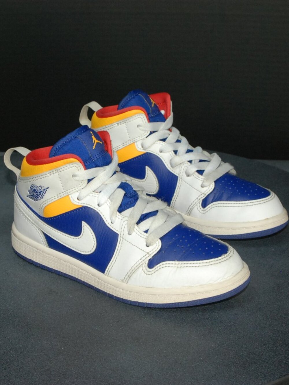 Nike Air Jordan 1 ~ Mid University White Laser Orange 640734-131